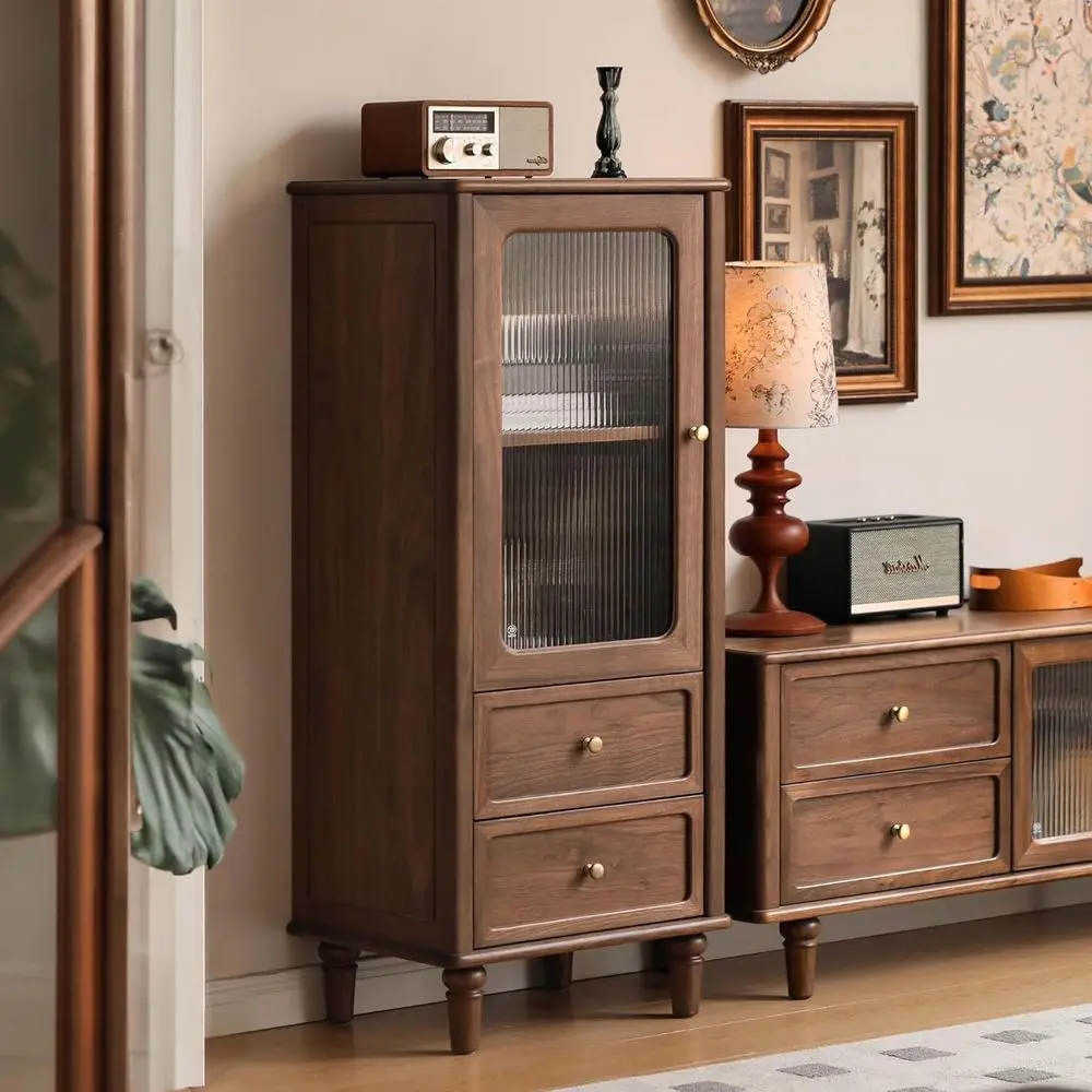 Solid Walnut Storage Cabinet with 2 Doors & Adjustable Shelves for Living & Dining Rooms
Solid Walnut Storage Cabinet with 2 Doors & Adjustable Shelves for Living & Dining Rooms