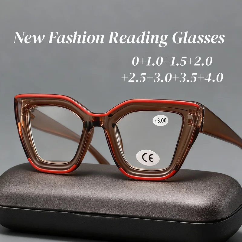 Large Frame Men Women Reading Glasses Fashionable Stylish Presbyopia Eyeglasses Lenses High Quality Oversized Eyewear 0+1.0+4.0
Large Frame Men Women Reading Glasses Fashionable Stylish Presbyopia Eyeglasses Lenses High Quality Oversized Eyewear 0+1.0+4.0