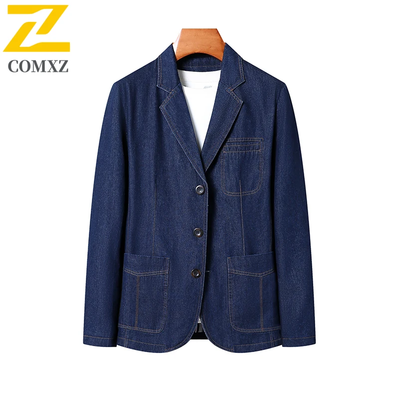 Vintage Denim Jacket Men's high quality Luxury Cotton Blue V-neck Small Suit Coats 2025 Autumn Casual Business Loose Denim Coat
Vintage Denim Jacket Men's high quality Luxury Cotton Blue V-neck Small Suit Coats 2025 Autumn Casual Business Loose Denim Coat