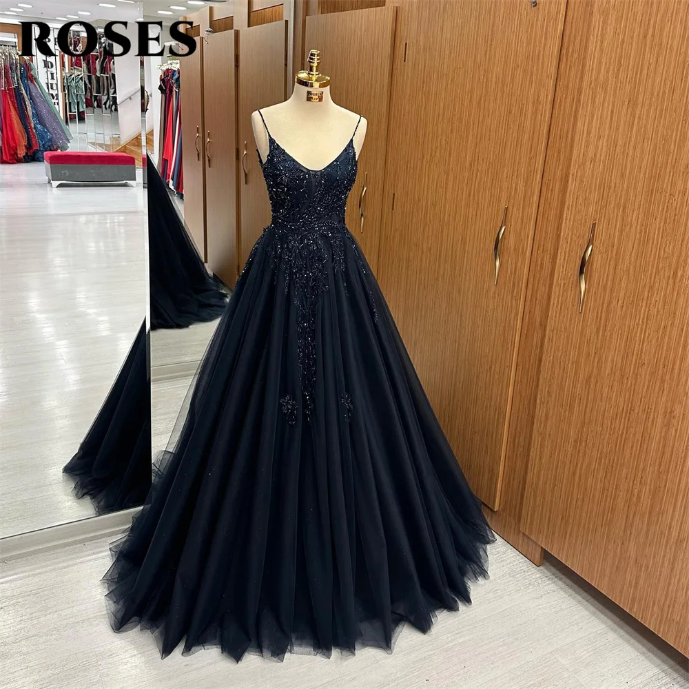 ROSES Spaghetti Strap Elegant Sexy Wedding Party Dress Beaded Celebrity Dress A Line Sequin Special Occasion Dress robes du soir
ROSES Spaghetti Strap Elegant Sexy Wedding Party Dress Beaded Celebrity Dress A Line Sequin Special Occasion Dress robes du soir