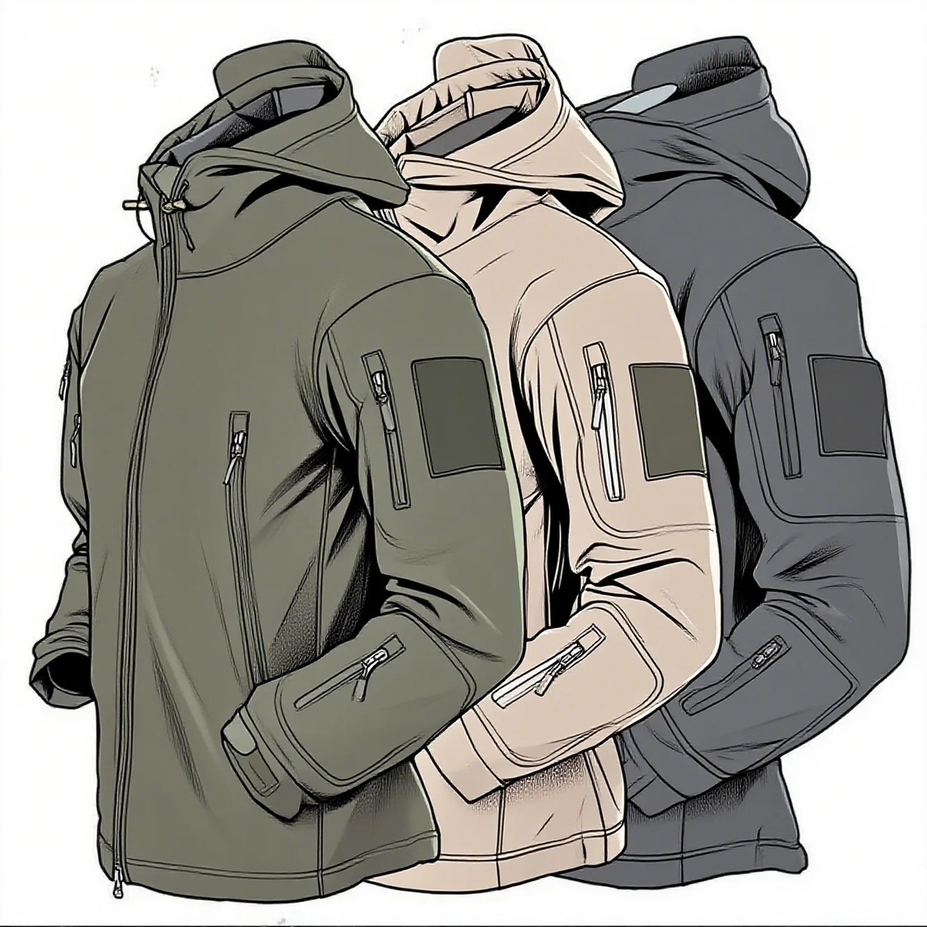 2024 New Shark Skin Soft Shell Jackets Men Tactical Windproof Waterproof Jacket Men Combat Jackets Mens Hooded Bomber Coats
2024 New Shark Skin Soft Shell Jackets Men Tactical Windproof Waterproof Jacket Men Combat Jackets Mens Hooded Bomber Coats