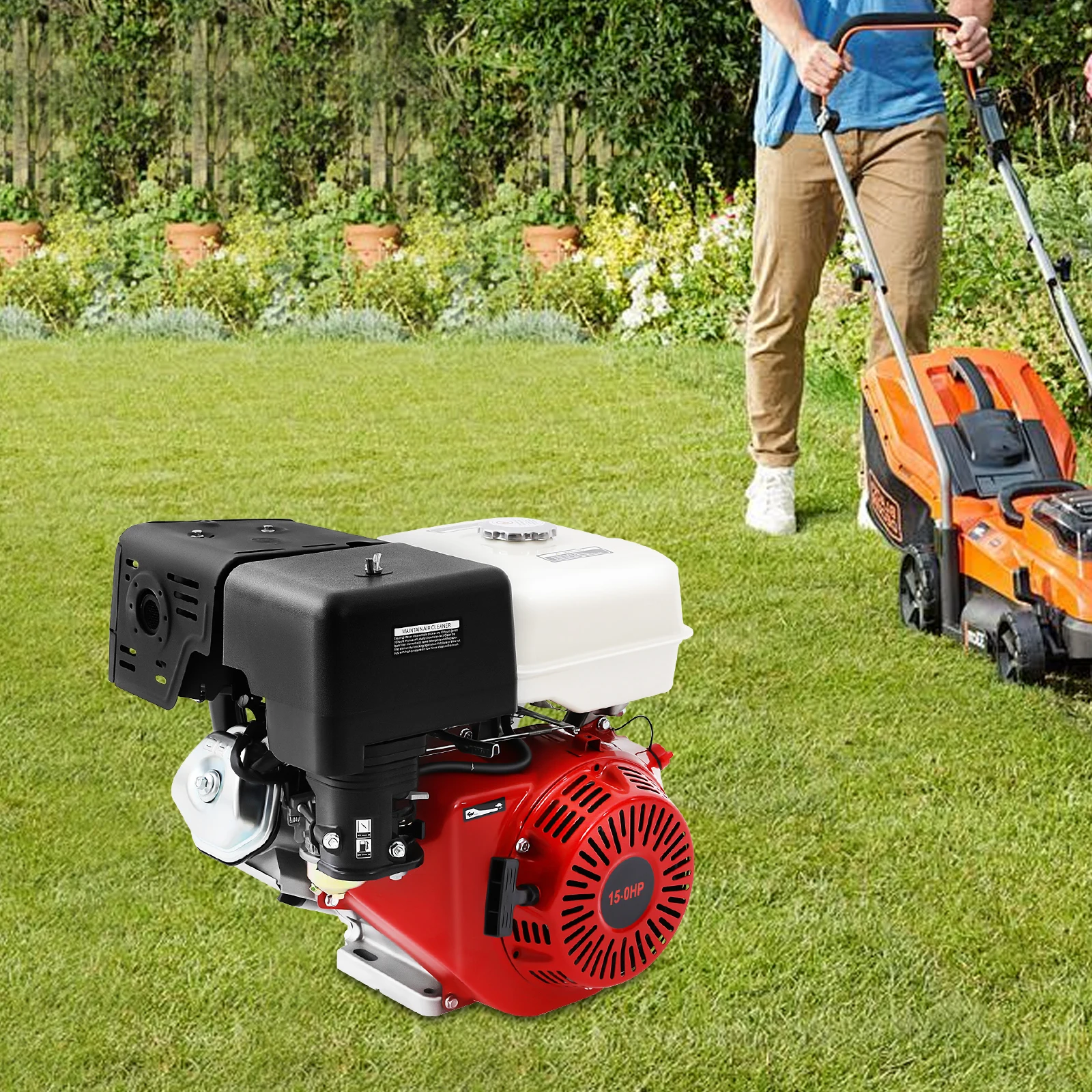 Gasoline Engine 15 HP, 9700W 3600RPM Generator Power Engine, 6.5L Large Fuel Tank with Low Oil Alarm, for Water Pump, Generator
Gasoline Engine 15 HP, 9700W 3600RPM Generator Power Engine, 6.5L Large Fuel Tank with Low Oil Alarm, for Water Pump, Generator