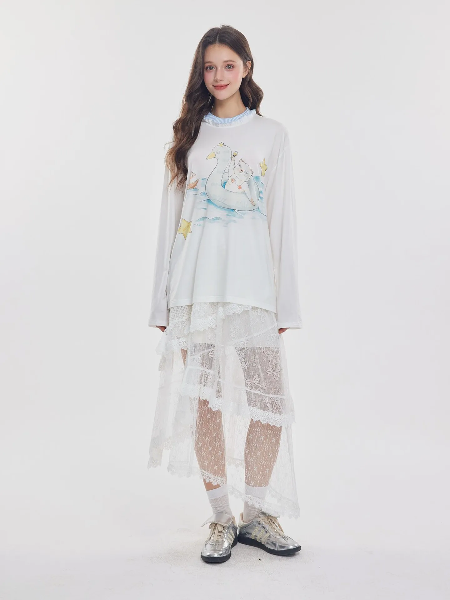 OoofYang Hand-Dn Swim Ring Long Sve T-irt Women's Loose Fit Rayon Fiber round Ne Basic Stripe Top
OoofYang Hand-Dn Swim Ring Long Sve T-irt Women's Loose Fit Rayon Fiber round Ne Basic Stripe Top