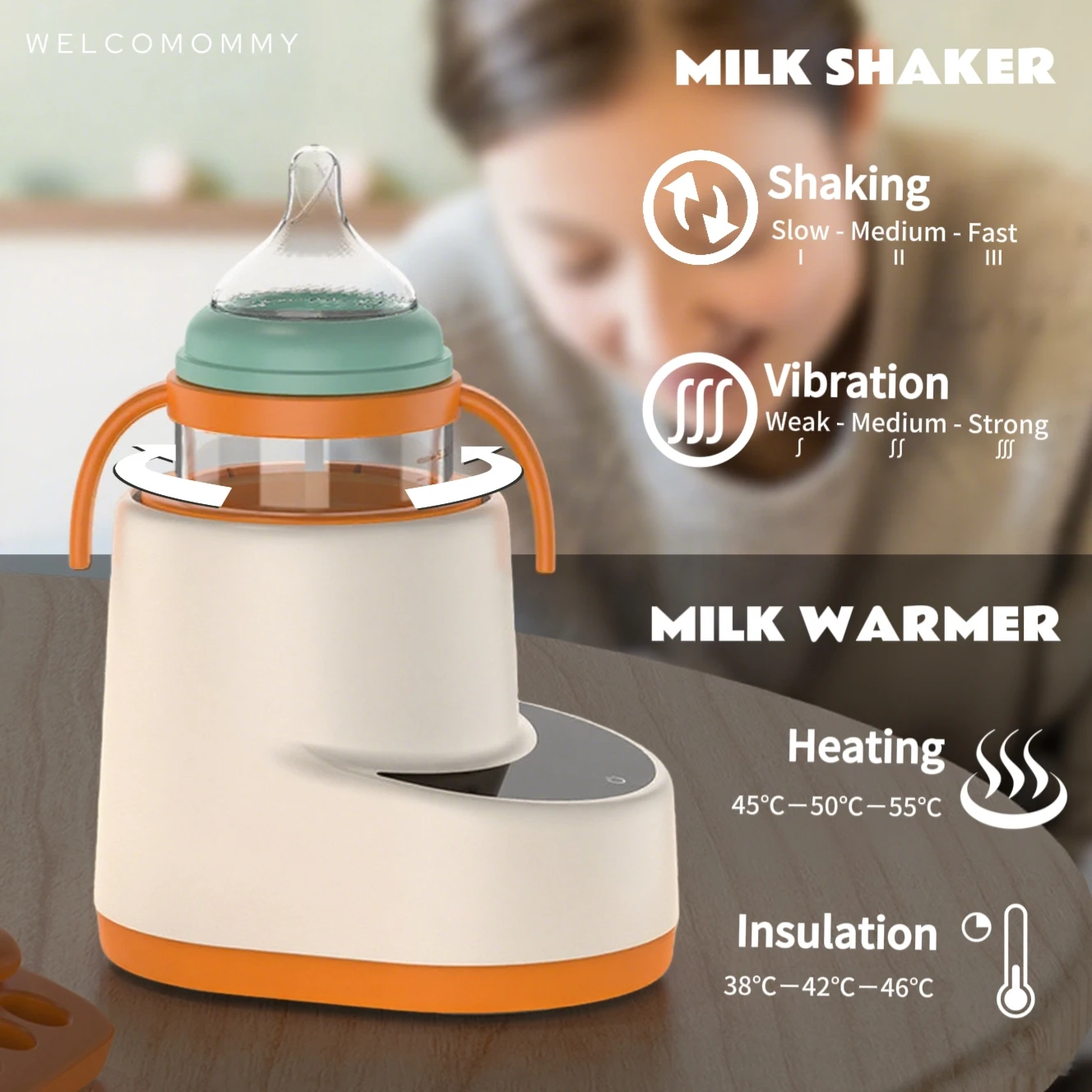 Multifunction Smart Milk Shaker Breast Milk Warmer Baby Bottle Heater Adjustable Milk Modulator Constant Temperature
Multifunction Smart Milk Shaker Breast Milk Warmer Baby Bottle Heater Adjustable Milk Modulator Constant Temperature