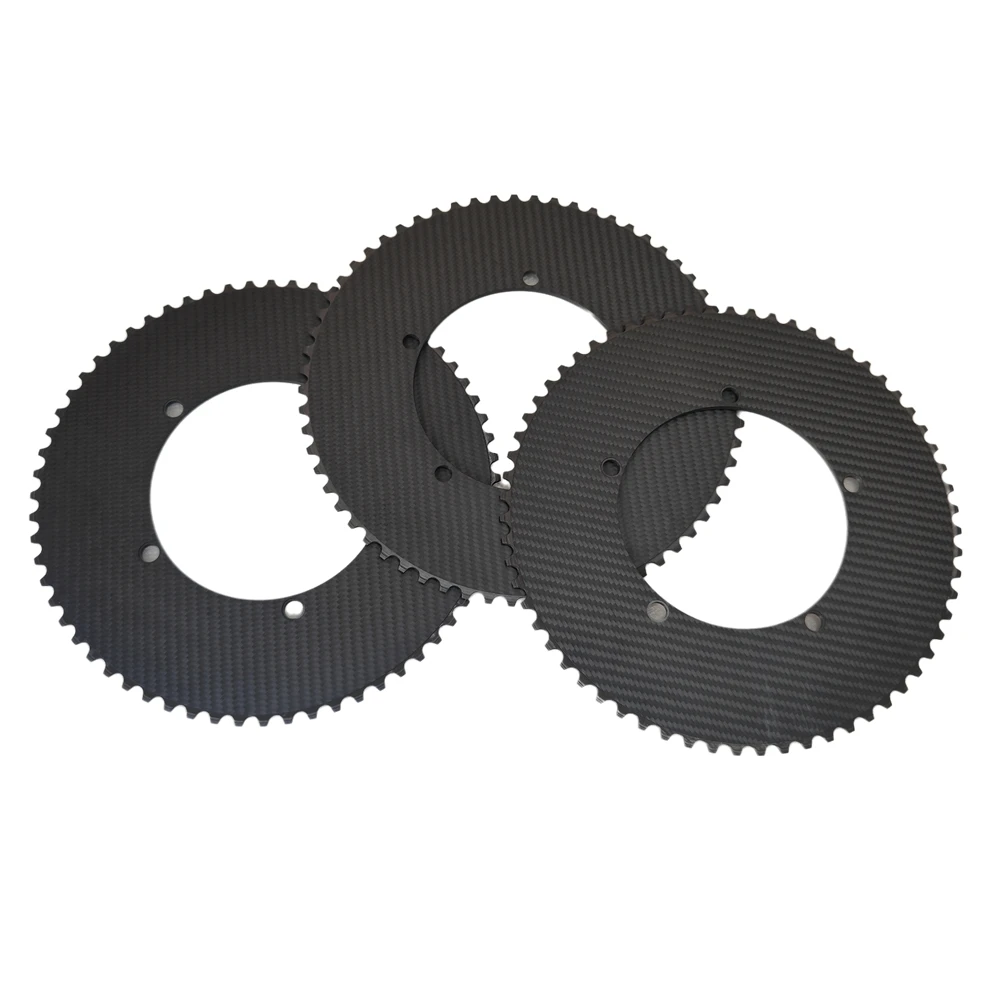 BIKEDOC 3K Carbon Fiber Chainring BCD 144mm 49T-70T Chain 5-hole Crank Track/ Fixed Gear Bicycle TT bicycle Unidirectional gear
BIKEDOC 3K Carbon Fiber Chainring BCD 144mm 49T-70T Chain 5-hole Crank Track/ Fixed Gear Bicycle TT bicycle Unidirectional gear
