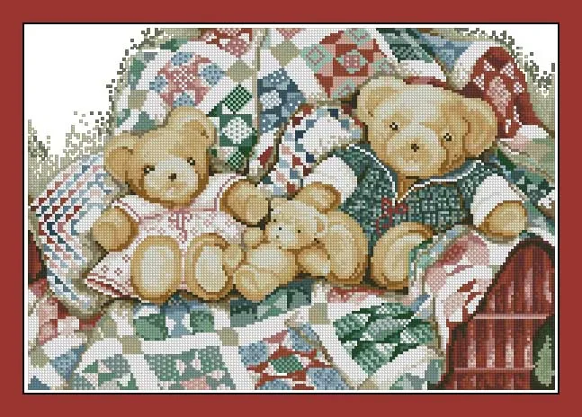 Bear Family 45-34 DIY needle work Cross Stitch Set Counted Cross Stitch Kit 28ct 14ct 32ct Metallic aida
Bear Family 45-34 DIY needle work Cross Stitch Set Counted Cross Stitch Kit 28ct 14ct 32ct Metallic aida