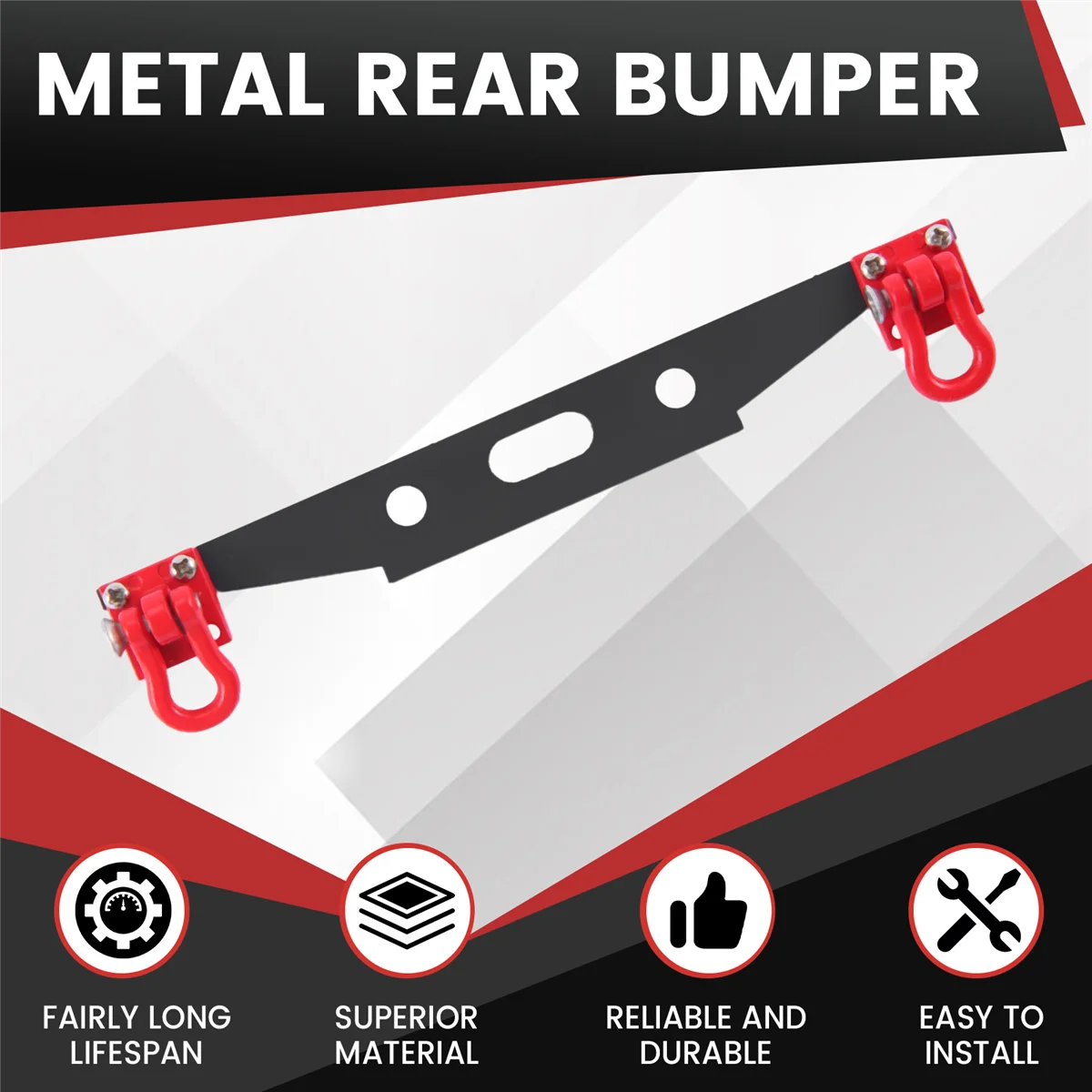 Premium Metal Rear Bumper with Tow Hook for MN D90 D91 D99S MN90 MN99S 1/12 RC Car Upgrade Spare
Premium Metal Rear Bumper with Tow Hook for MN D90 D91 D99S MN90 MN99S 1/12 RC Car Upgrade Spare