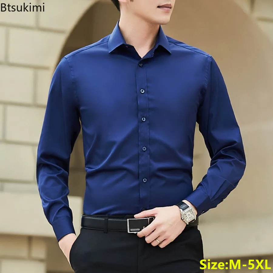 2024 Dress Shirts for Men Fashion Solid Long Sleeve Business Shirt Men's Classic Slim Formal Blouse Large Size 5XL Chemise Homme
2024 Dress Shirts for Men Fashion Solid Long Sleeve Business Shirt Men's Classic Slim Formal Blouse Large Size 5XL Chemise Homme