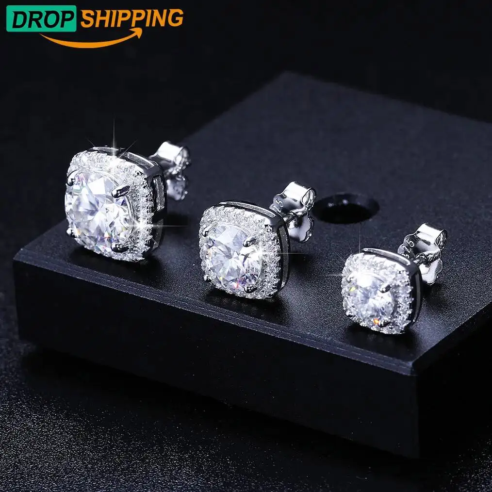 Dropshipping Fashion 5mm-8mm 925 Sterling Silver VVS Moissanite Diamond Screw Back Iced Out Sugar Halo Stud Earrings
Dropshipping Fashion 5mm-8mm 925 Sterling Silver VVS Moissanite Diamond Screw Back Iced Out Sugar Halo Stud Earrings