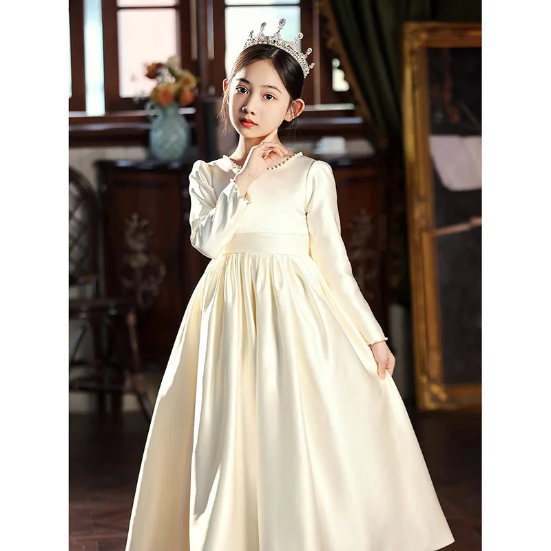 Little girl high-end piano performance dress host princess birthday party spring
Little girl high-end piano performance dress host princess birthday party spring