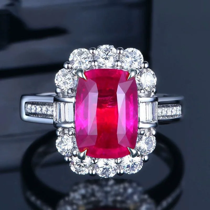 New Elegant Princess Cut Blood Red Tourmaline Open for Women European and American Fashion Adjustable Ring
New Elegant Princess Cut Blood Red Tourmaline Open for Women European and American Fashion Adjustable Ring
