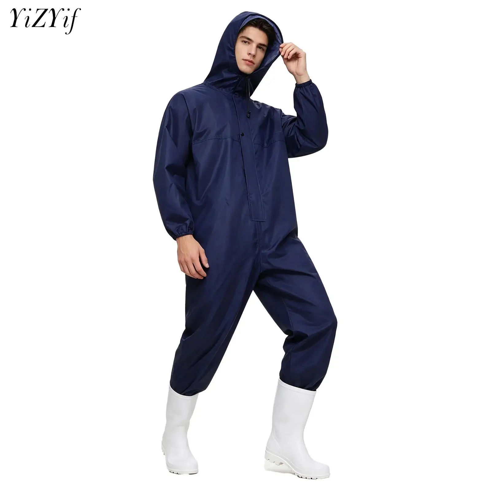 Mens Women Protective Coveralls Waterproof Raincoat Long Sleeve Zipper Button Hooded Jumpsuit Workwear Outdoor Fishing Rain Suit
Mens Women Protective Coveralls Waterproof Raincoat Long Sleeve Zipper Button Hooded Jumpsuit Workwear Outdoor Fishing Rain Suit