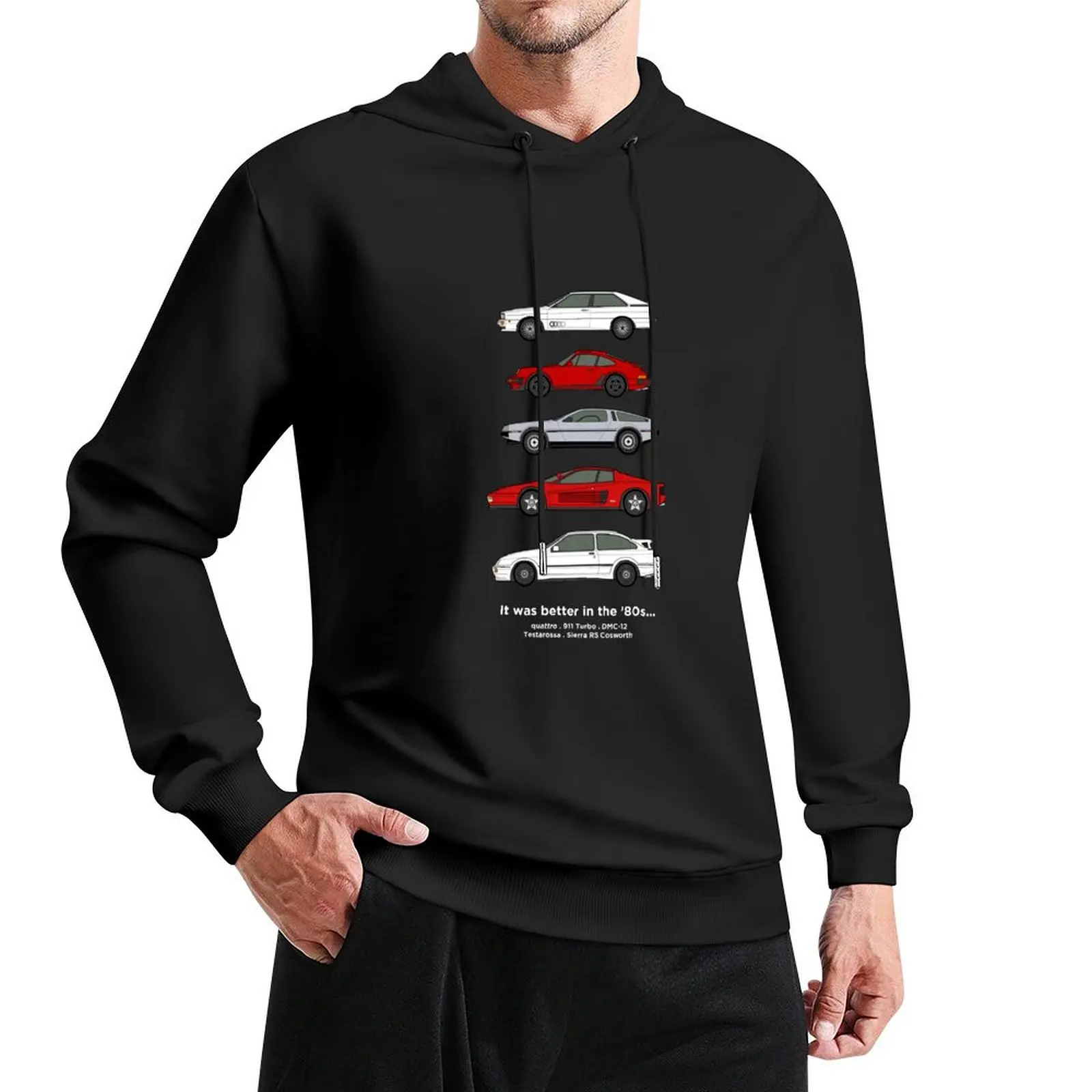 Пуловер с капюшоном Iconic Classic Sports Cars 1980-х годов, мужская одежда, новые толстовки и толстовка
Пуловер с капюшоном Iconic Classic Sports Cars 1980-х годов, мужская одежда, новые толстовки и толстовка