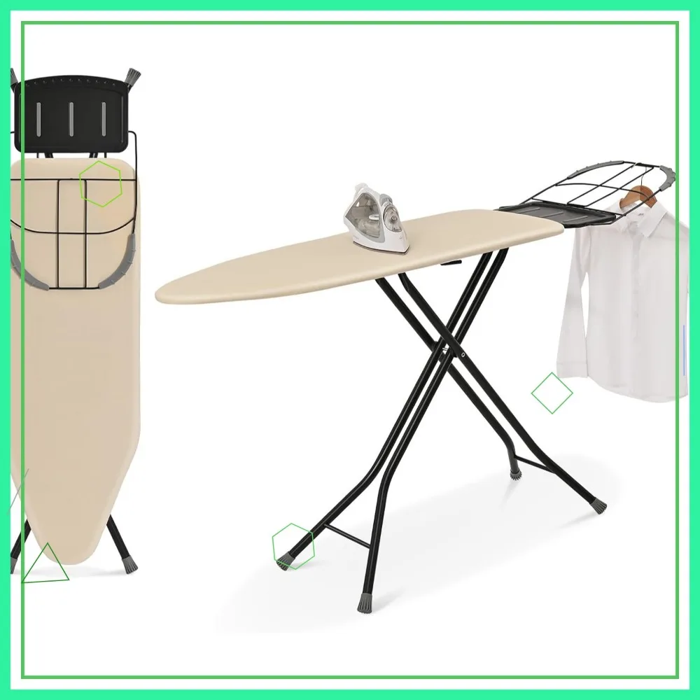 Full Size Ironing Board with Metal Panel, Foldable, 7 Height Adjustable, Heat Resistant Cover, 15x48 Beige
Full Size Ironing Board with Metal Panel, Foldable, 7 Height Adjustable, Heat Resistant Cover, 15x48 Beige