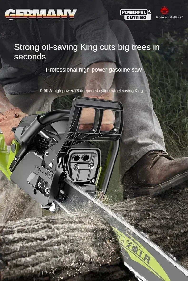 High-power German-made Chainsaw for Tree Cutting with Imported Engine CC
High-power German-made Chainsaw for Tree Cutting with Imported Engine CC