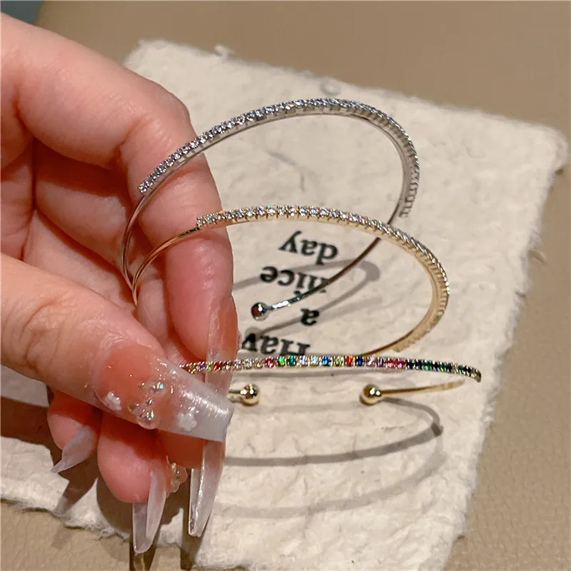 CC Trendy Cuff Bracelet Full Zirconia All Match Thin Adjustable Bangle Shining Charm Stacked Fashion Jewelry Party Gift J1095
CC Trendy Cuff Bracelet Full Zirconia All Match Thin Adjustable Bangle Shining Charm Stacked Fashion Jewelry Party Gift J1095