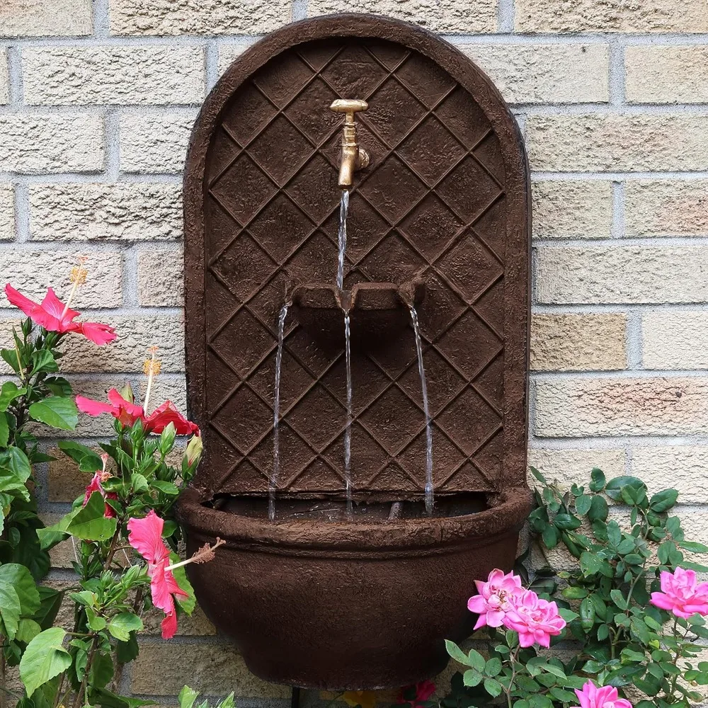 26" Outdoor Wall Water Fountain with Pump - Bronze - Electric, Customized
26" Outdoor Wall Water Fountain with Pump - Bronze - Electric, Customized