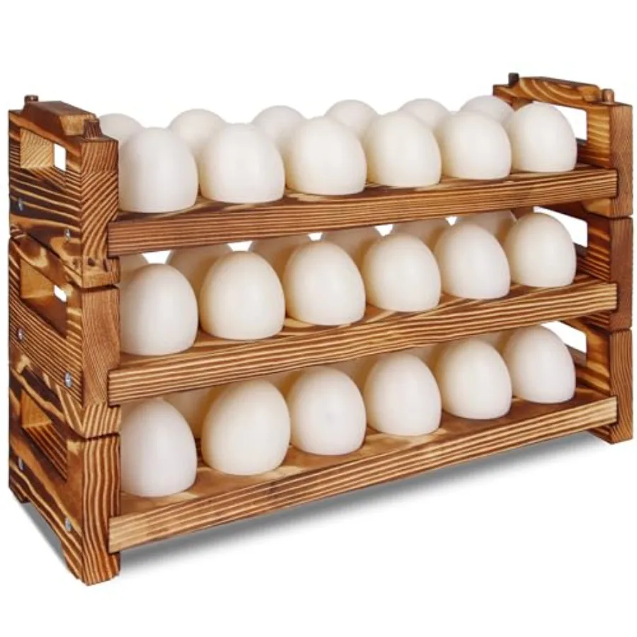 Wooden Egg Holder Fresh Egg Holders Countertop Firewood Egg Collecting Rack for Gathering Fresh eggs Stackable with 36 eggs Hom
Wooden Egg Holder Fresh Egg Holders Countertop Firewood Egg Collecting Rack for Gathering Fresh eggs Stackable with 36 eggs Hom