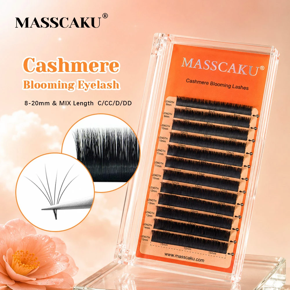 MASSCAKU Cashmere Blooming Lashes Natural Individual Volume False Eyelash Classic Matte Black Eyelash Extension Supplier 12 Rows
MASSCAKU Cashmere Blooming Lashes Natural Individual Volume False Eyelash Classic Matte Black Eyelash Extension Supplier 12 Rows