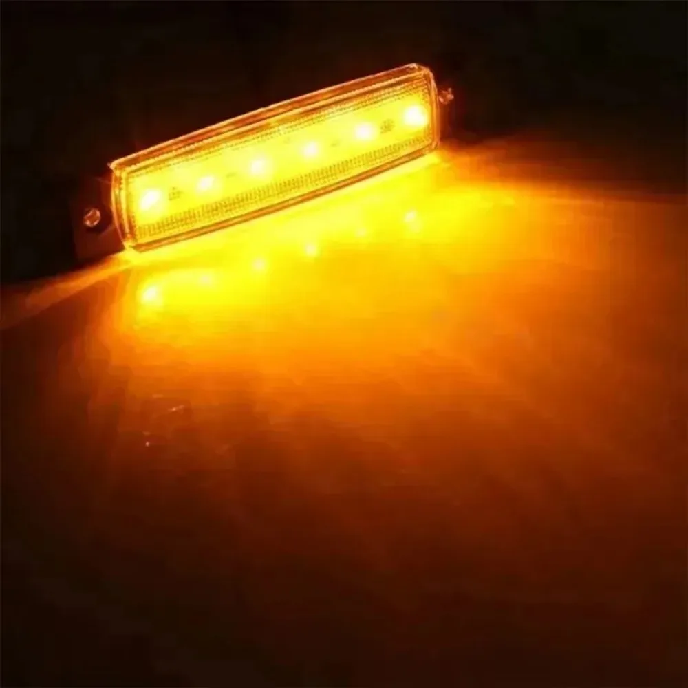 10Pcs 24V 6LED Side Marker Lights Amber Orange for Truck Trailer Van Bus ABS 100×20×8mm
10Pcs 24V 6LED Side Marker Lights Amber Orange for Truck Trailer Van Bus ABS 100×20×8mm