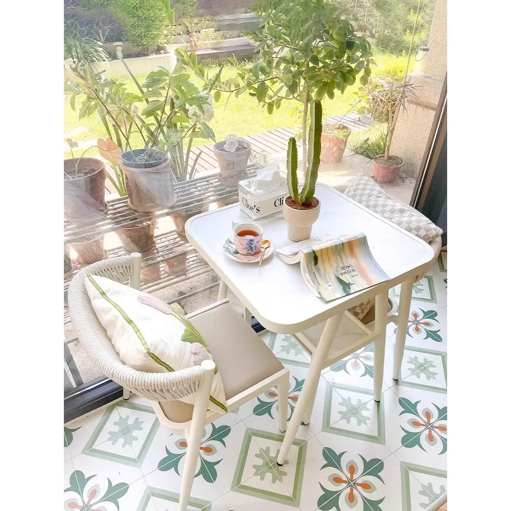Balcony tea table and chair combination living room coffee table household modern simple light luxury minimalist cream style sma
Balcony tea table and chair combination living room coffee table household modern simple light luxury minimalist cream style sma