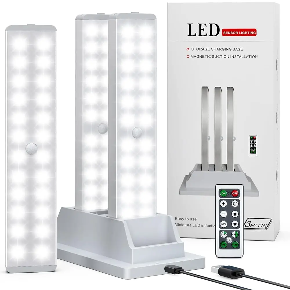 Led Closet Light With Charging Station, 24-Led Dimmer Motion Sensor Under Cabinet Light Wirel Stick-Anywhere With Remote For
Led Closet Light With Charging Station, 24-Led Dimmer Motion Sensor Under Cabinet Light Wirel Stick-Anywhere With Remote For