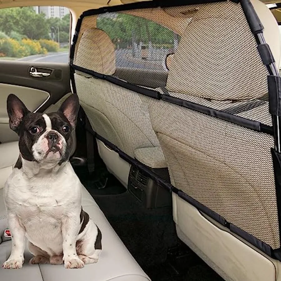 Dog Car Barrier for 2nd/3rd Row Cargo Area Durable Black Polyester Mesh Divider Escape-Proof 50 Wide Trunk Barrier for Trucks S
Dog Car Barrier for 2nd/3rd Row Cargo Area Durable Black Polyester Mesh Divider Escape-Proof 50 Wide Trunk Barrier for Trucks S