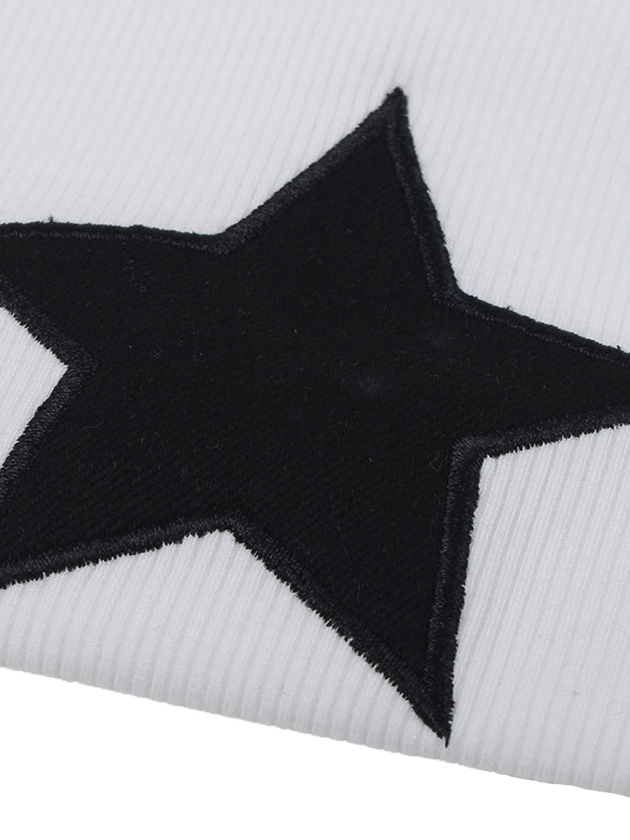 Women Vintage Sleeveless Crop Top Y2K Star Printed Ribbed Tank Tops Retro Vest Tops Harajuku Grunge Streetwear
Women Vintage Sleeveless Crop Top Y2K Star Printed Ribbed Tank Tops Retro Vest Tops Harajuku Grunge Streetwear