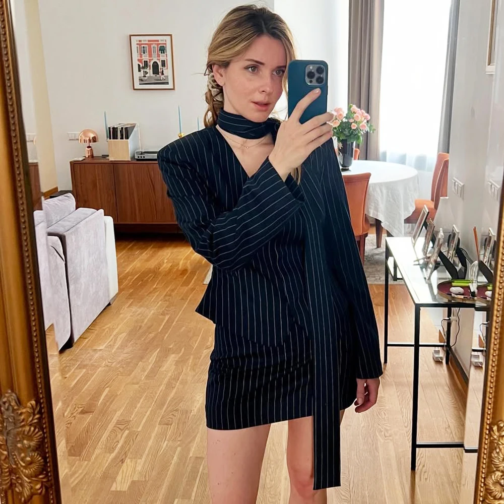 Talenza 3 Piece Suit Women Short Dress Set Fashion Striped V-Neck Luxury Ribbon Blazer Sexy Skirt Elegant Party Female Suit Sets
Talenza 3 Piece Suit Women Short Dress Set Fashion Striped V-Neck Luxury Ribbon Blazer Sexy Skirt Elegant Party Female Suit Sets