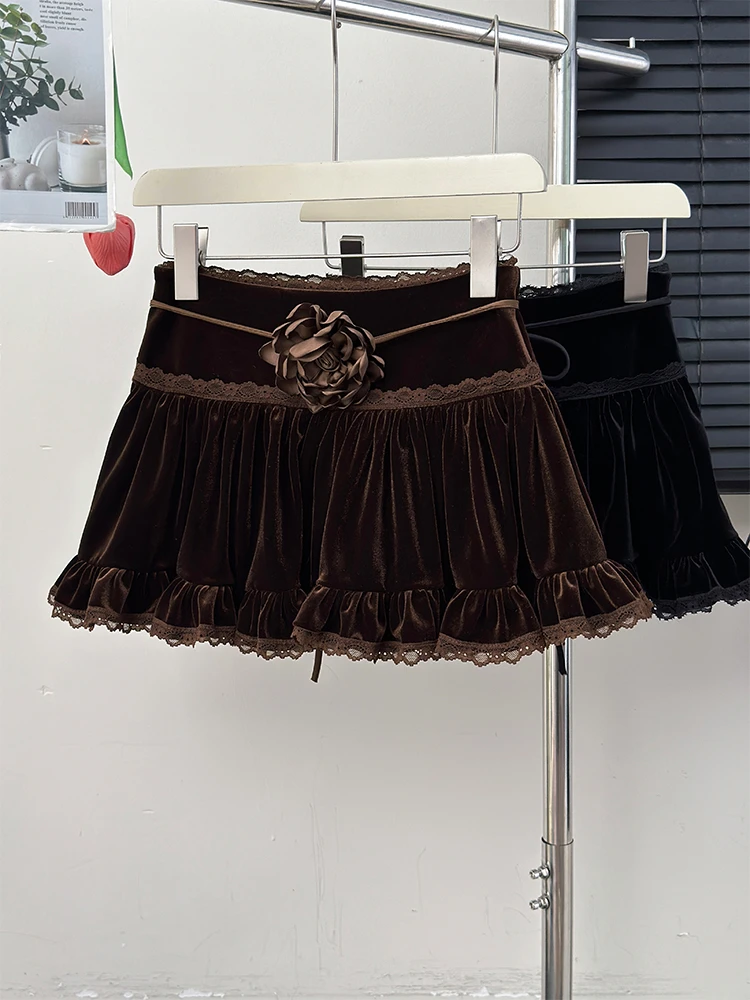 Fall Winter Women Korean Vintage Mini Skirt Mori Girl 2000s Aesthetic Ballet Core Coquette Gyaru Y2k Streetwear
Fall Winter Women Korean Vintage Mini Skirt Mori Girl 2000s Aesthetic Ballet Core Coquette Gyaru Y2k Streetwear