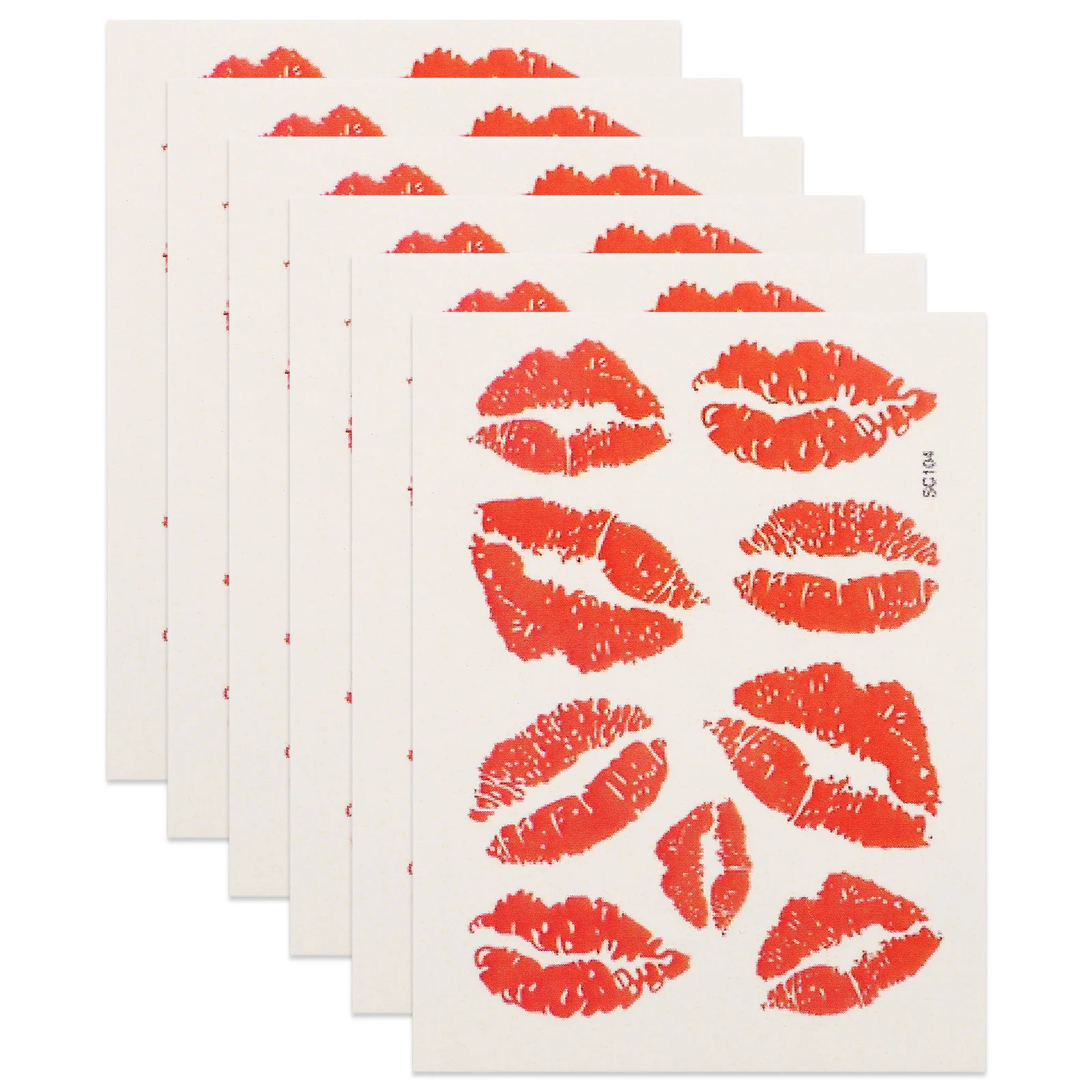 6 Pcs Red Lip Tattoo Stickers Temp Gloss Temporary Body Decorations Water-proof Hair
6 Pcs Red Lip Tattoo Stickers Temp Gloss Temporary Body Decorations Water-proof Hair