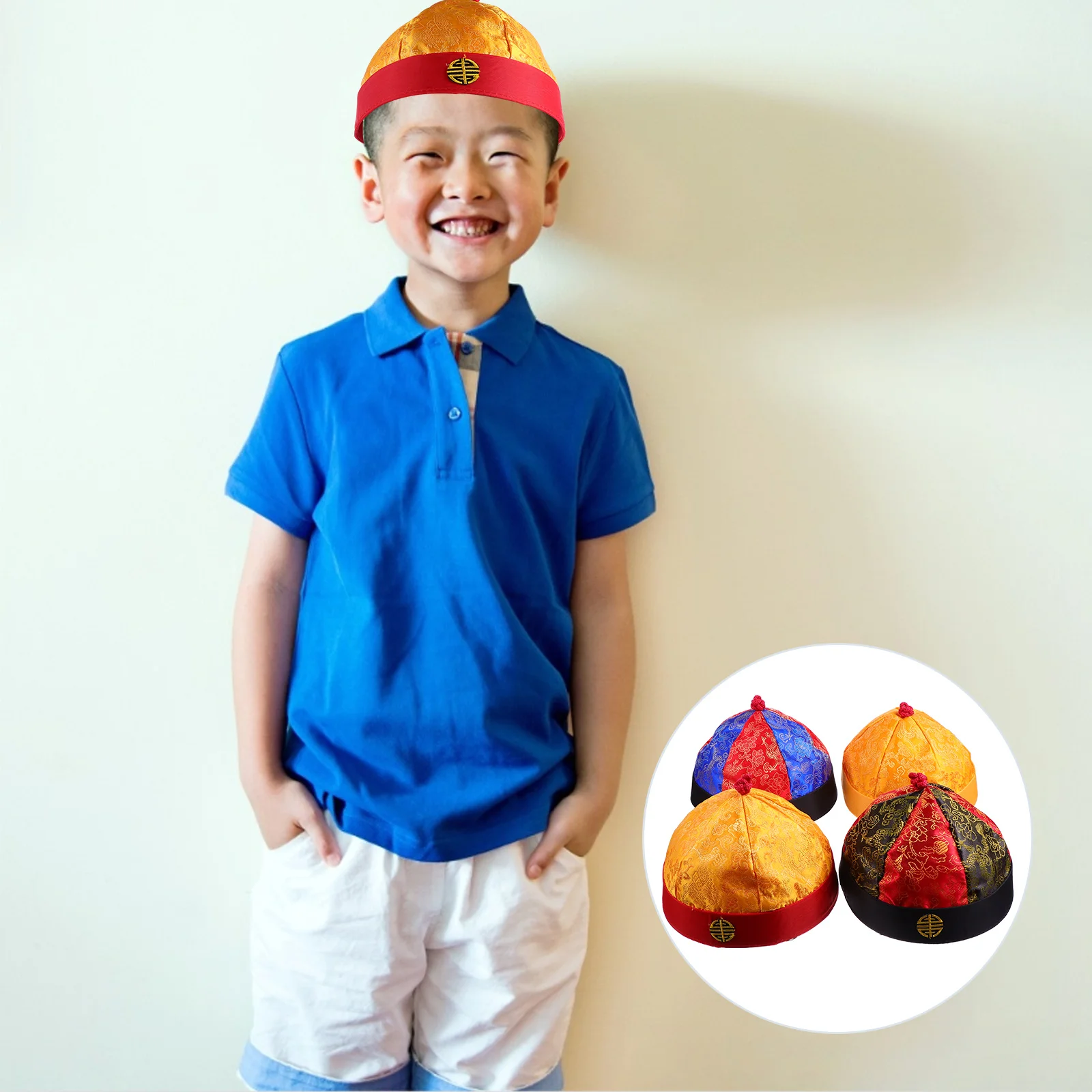 4Pcs Exquisite Costume Hats Chinese Traditional Hat with Back Braid for Ancient Men and -Play Wears
4Pcs Exquisite Costume Hats Chinese Traditional Hat with Back Braid for Ancient Men and -Play Wears