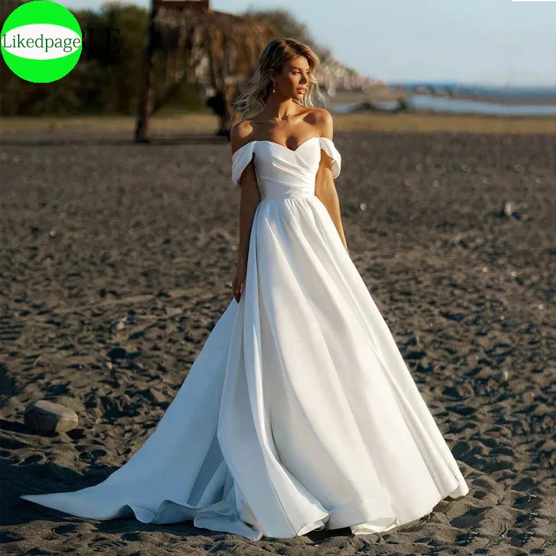 Custom Made Beach Wedding Dress For Women 2024 Sexy Off The Shoulder Simple A Line Princess Bridal Gown Mode
Custom Made Beach Wedding Dress For Women 2024 Sexy Off The Shoulder Simple A Line Princess Bridal Gown Mode