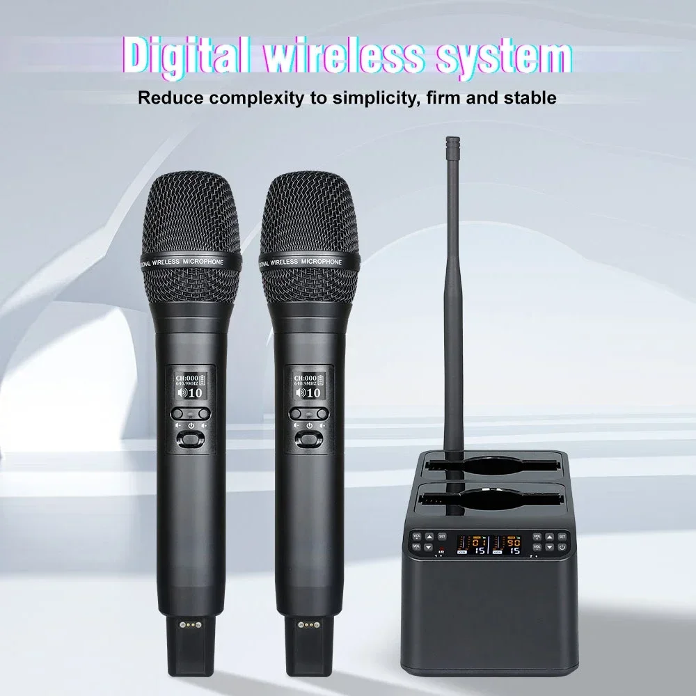 LS05 Professional Dual Handheld UHF Wireless Microphone System, Wireless Charging Microphone For Singing And Karaoke With Stock
LS05 Professional Dual Handheld UHF Wireless Microphone System, Wireless Charging Microphone For Singing And Karaoke With Stock