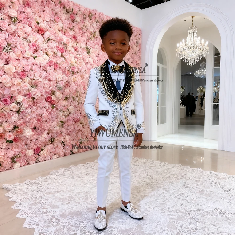 Luxury Boys' Suits For Wedding 3 Pieces Sets Black Shawl Lapel Prom Blazers Kid Tuxedos Customized Boy костюм для мальчика 2026
Luxury Boys' Suits For Wedding 3 Pieces Sets Black Shawl Lapel Prom Blazers Kid Tuxedos Customized Boy костюм для мальчика 2026