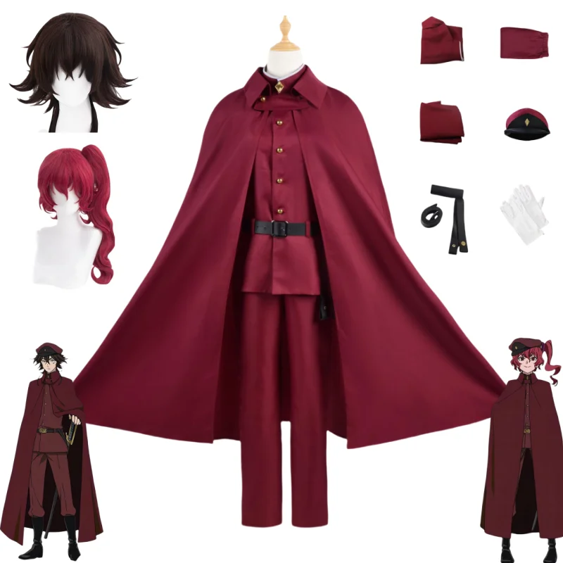 Suehiro Cosplay Costume Anime Hunting Dogs Okura Tetchō Suehiro Cosplay Red Uniform Brown Hair Anime Hat Gloves Cloak
Suehiro Cosplay Costume Anime Hunting Dogs Okura Tetchō Suehiro Cosplay Red Uniform Brown Hair Anime Hat Gloves Cloak