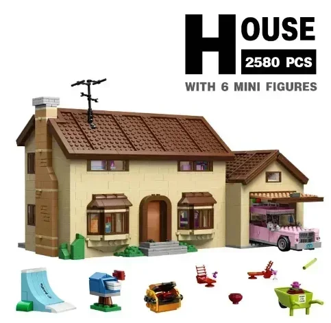 2580 PCS The Simp House Compatible Building Blocks Bricks Education Toy Kid Birthday Christmas Gifts16005 71006
2580 PCS The Simp House Compatible Building Blocks Bricks Education Toy Kid Birthday Christmas Gifts16005 71006