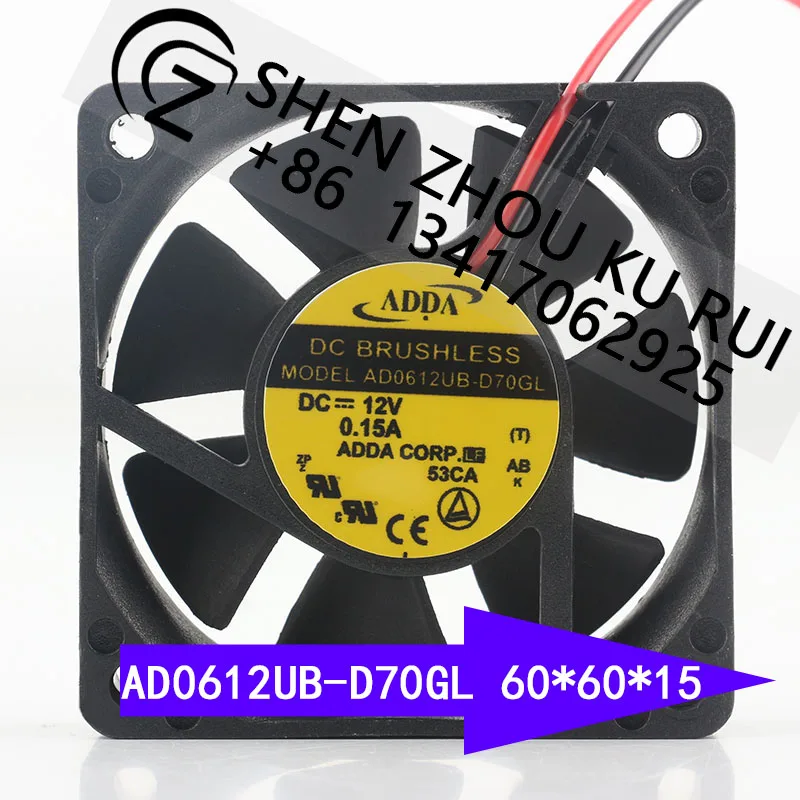 ADDA 5V 24V 48V DC 12V 0.15A AC EC 6015 60X60X15MM 6CM Video recorder power supply chassis monitoring AD0612UB-D70GL cooling fan
ADDA 5V 24V 48V DC 12V 0.15A AC EC 6015 60X60X15MM 6CM Video recorder power supply chassis monitoring AD0612UB-D70GL cooling fan