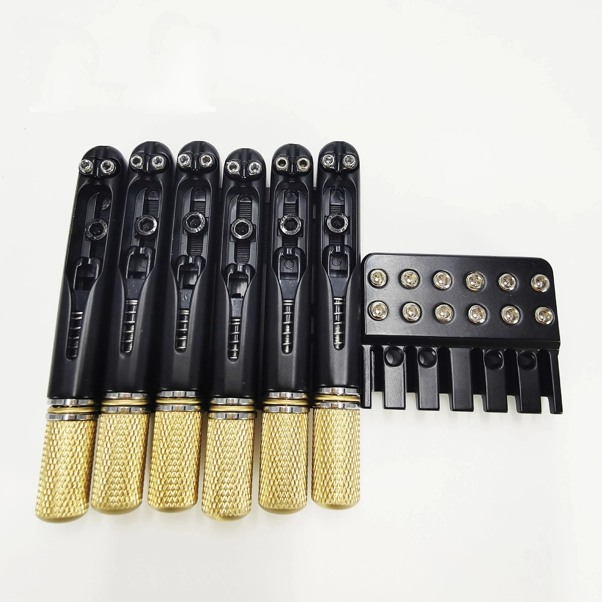 6-string Genuine Bridge Set Guitar Headless Lower Body Headless Electric Guitar Bridge (both Upper and Lower Body) Black
6-string Genuine Bridge Set Guitar Headless Lower Body Headless Electric Guitar Bridge (both Upper and Lower Body) Black