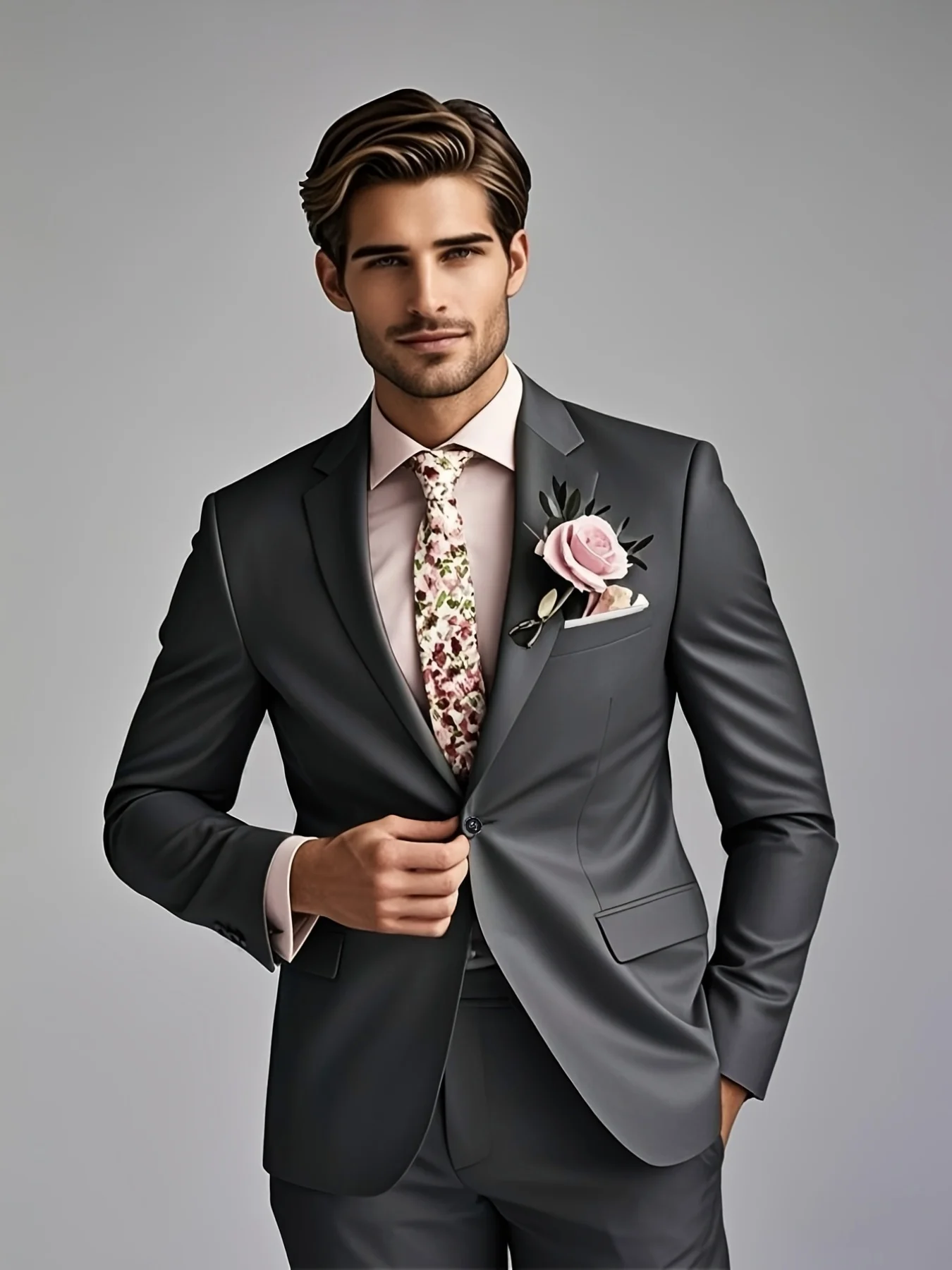 2pcs Men's Trendy Formal Suit Set, Jacket And Trousers, Fashion Design for Wedding, Party And Event
2pcs Men's Trendy Formal Suit Set, Jacket And Trousers, Fashion Design for Wedding, Party And Event