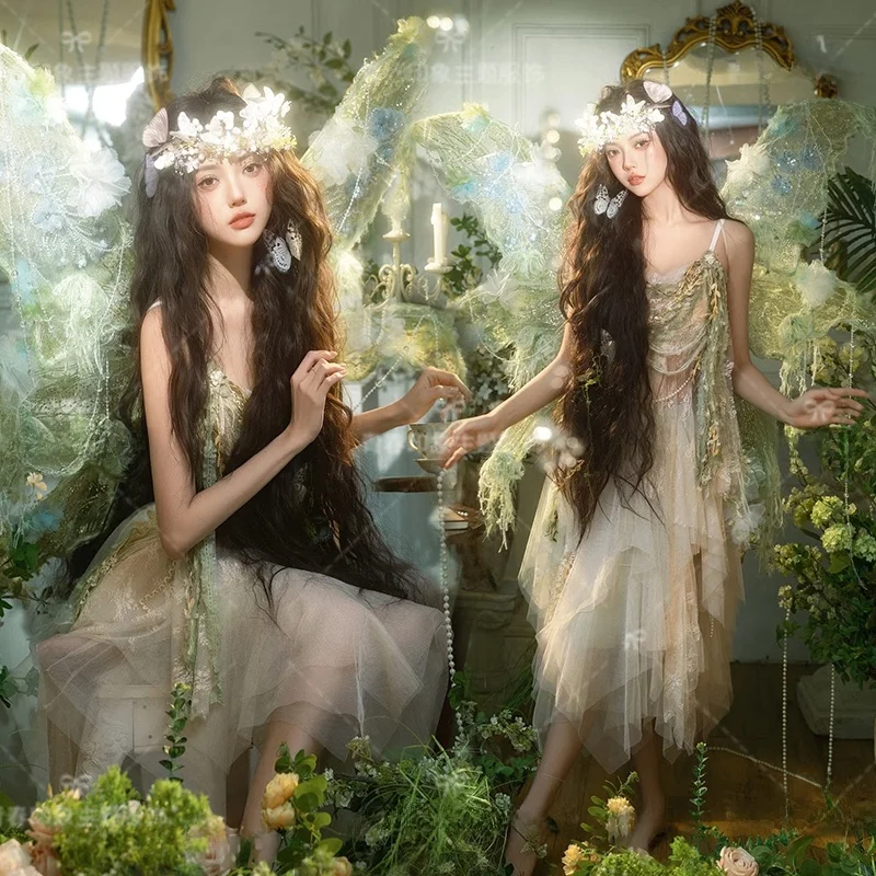 Forest Elf Green Wild Photography Theme Costume Studio Atmosphere Sensation Photo Shoot Fairy Tale Style Artistic Portrait Dress
Forest Elf Green Wild Photography Theme Costume Studio Atmosphere Sensation Photo Shoot Fairy Tale Style Artistic Portrait Dress