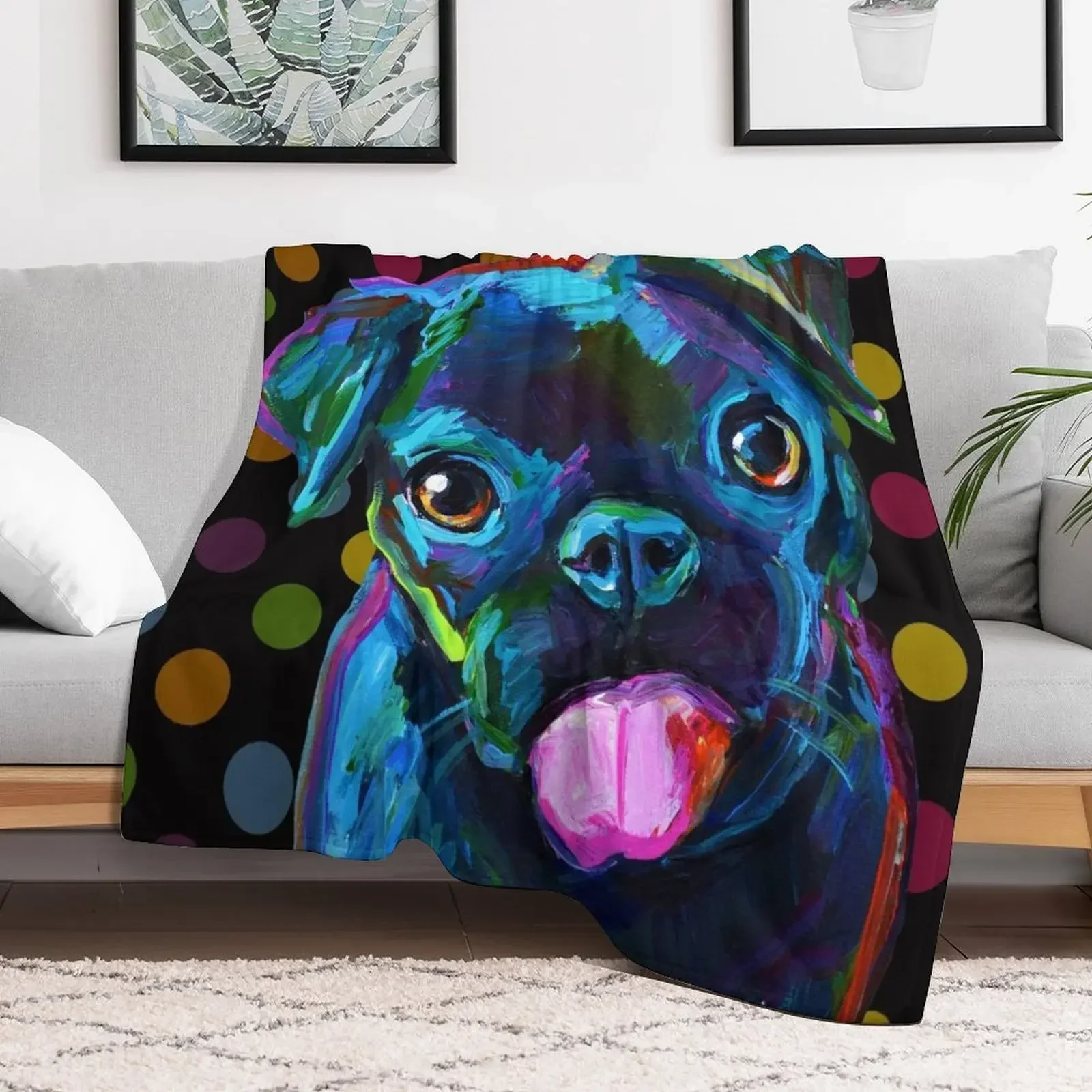 Derpy Black Pug Puppy with Polka Dots Throw Blanket Baby Multi-Purpose Moving Thins Blankets
Derpy Black Pug Puppy with Polka Dots Throw Blanket Baby Multi-Purpose Moving Thins Blankets