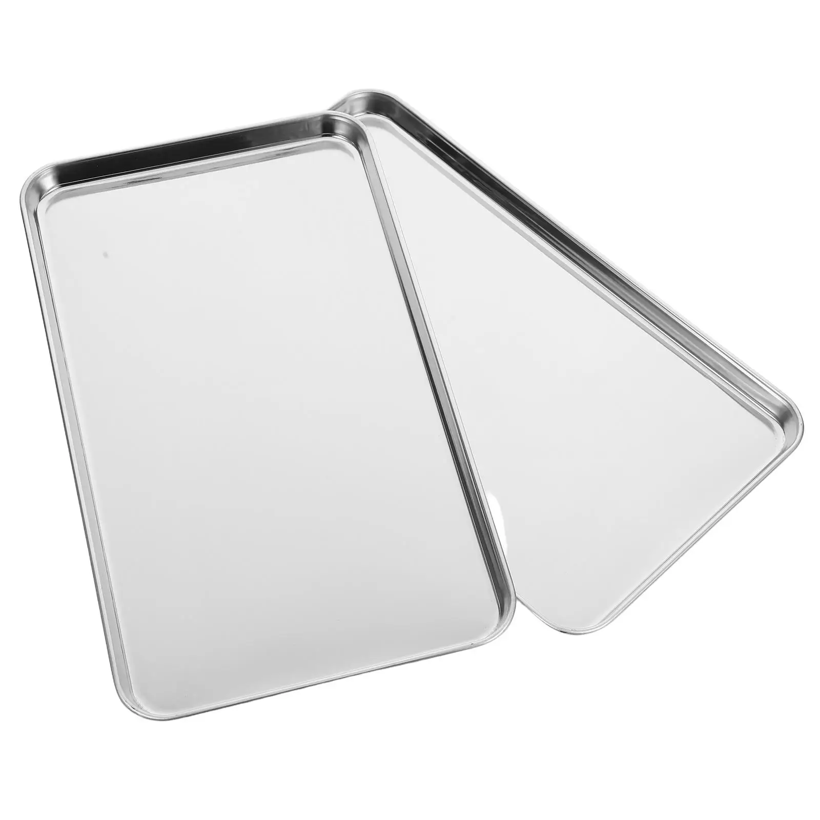 2PCS Baking Tray Stainless Steel Premium Bakeware Rectangular Dish Restaurant Pan Tool Flat Bottom Oil Filter Water Draining
2PCS Baking Tray Stainless Steel Premium Bakeware Rectangular Dish Restaurant Pan Tool Flat Bottom Oil Filter Water Draining