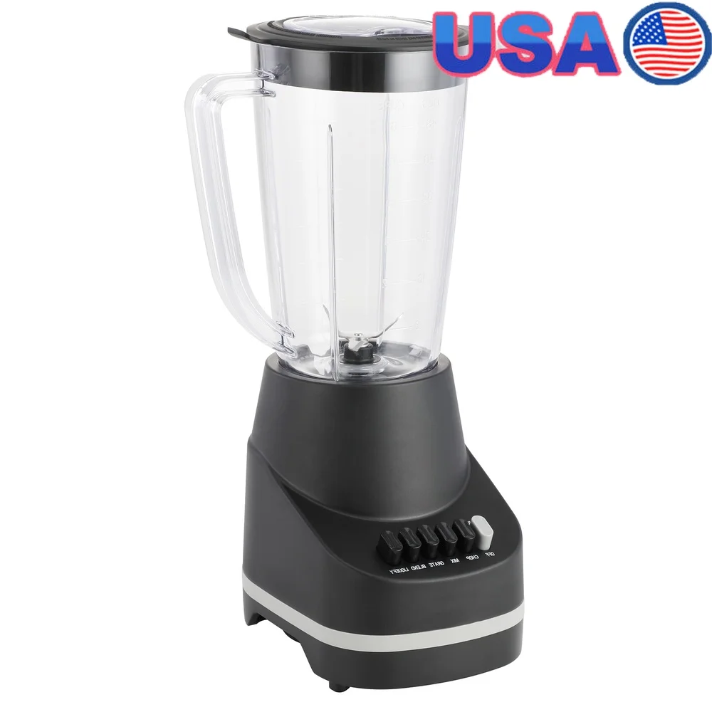 500W 48oz Countertop Blender 6-Speed Powerful Electric Mixer with Dishwasher Safe Jar Stainless Steel Blades Self-Cleaning
500W 48oz Countertop Blender 6-Speed Powerful Electric Mixer with Dishwasher Safe Jar Stainless Steel Blades Self-Cleaning