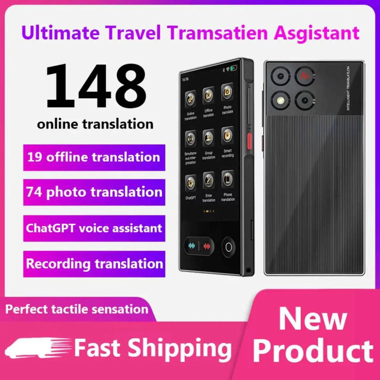 Language Translator Device 138 In Real-time Online Languages Translation Device Portable AI ChatGPT Photo Intelligent Translate
Language Translator Device 138 In Real-time Online Languages Translation Device Portable AI ChatGPT Photo Intelligent Translate