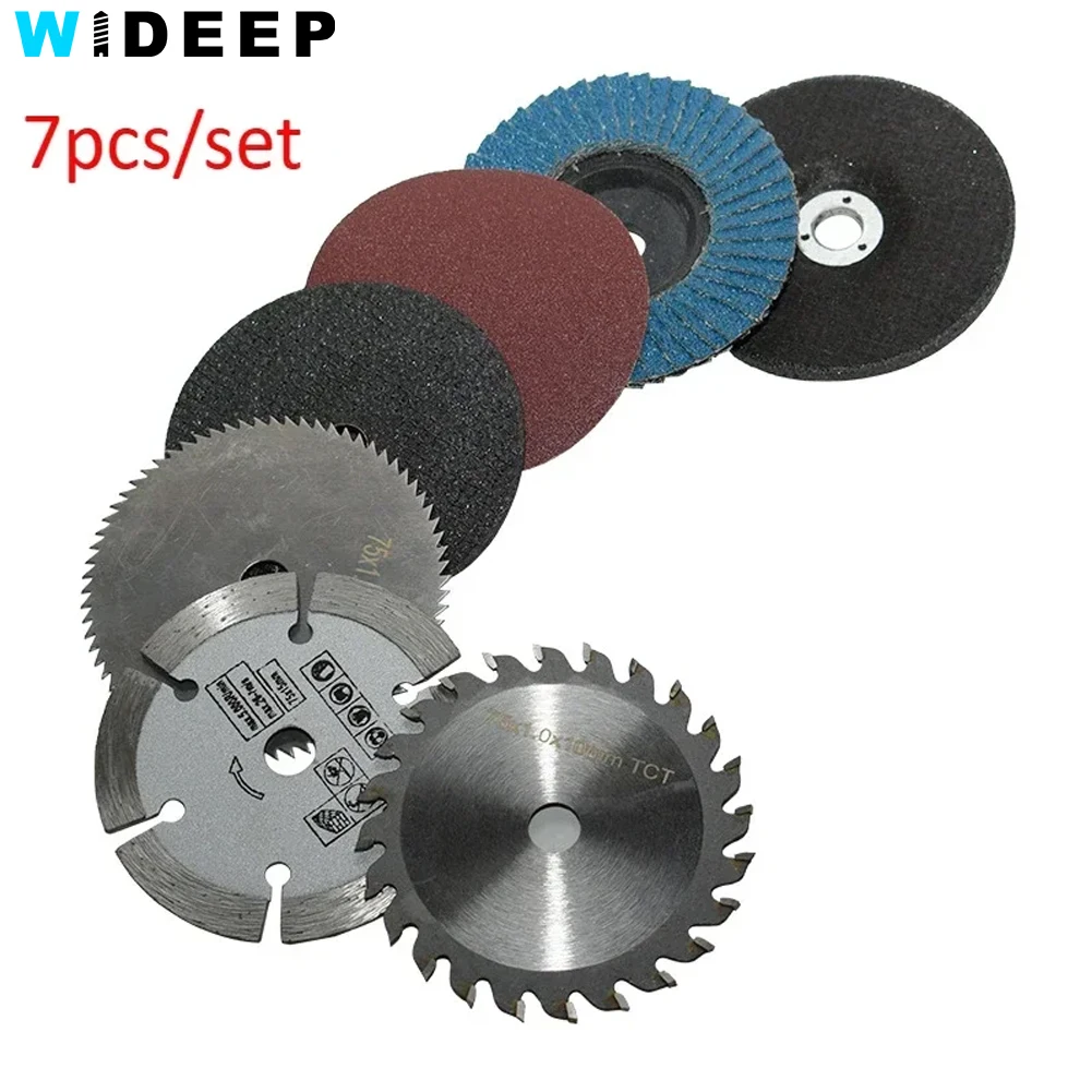 3 дюйма, 75 мм, 7 шт., отрезной диск, лепестковые диски, лезвия для угловой шлифовальной машины, шлифовальные диски, алмазные режущие лезвия для дерева, металла
3 дюйма, 75 мм, 7 шт., отрезной диск, лепестковые диски, лезвия для угловой шлифовальной машины, шлифовальные диски, алмазные режущие лезвия для дерева, металла