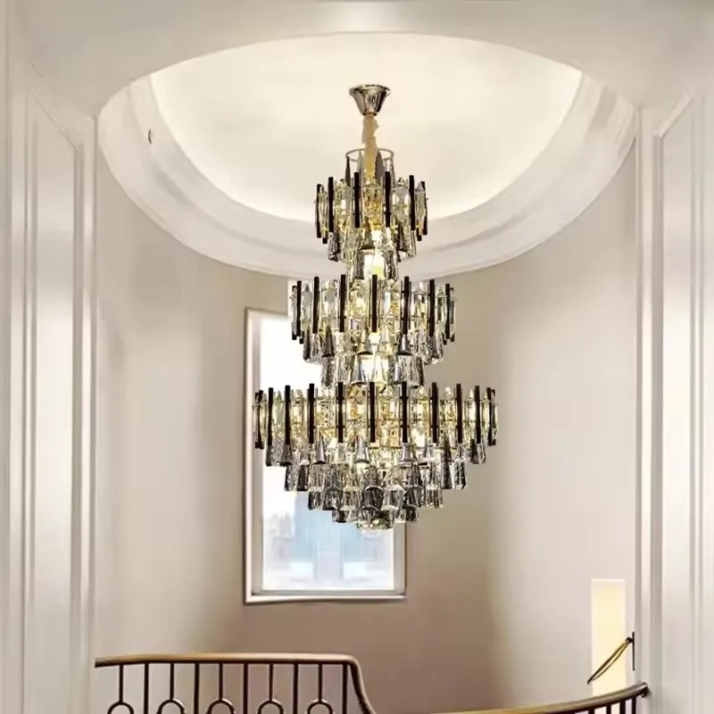 Duplex Building Large Chandelier Villa Living Room Hotel Lobby Simple Post-modern Luxury Hollow Staircase Crystal Chandelier Led
Duplex Building Large Chandelier Villa Living Room Hotel Lobby Simple Post-modern Luxury Hollow Staircase Crystal Chandelier Led