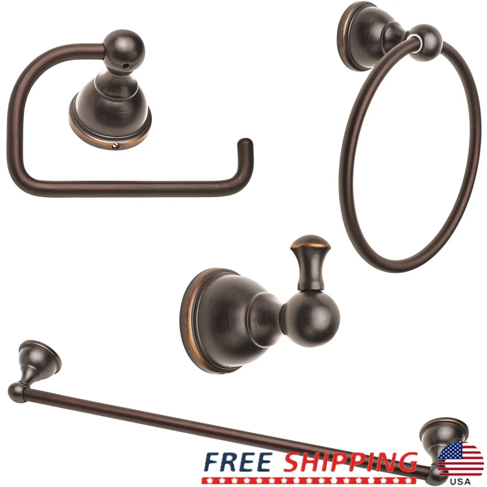 Набор аксессуаров для ванной из 4 предметов, крючок для халата, вешалка для полотенец, держатель для салфеток, кольцо для полотенец, простая установка, прочная бронзовая отделка
Набор аксессуаров для ванной из 4 предметов, крючок для халата, вешалка для полотенец, держатель для салфеток, кольцо для полотенец, простая установка, прочная бронзовая отделка