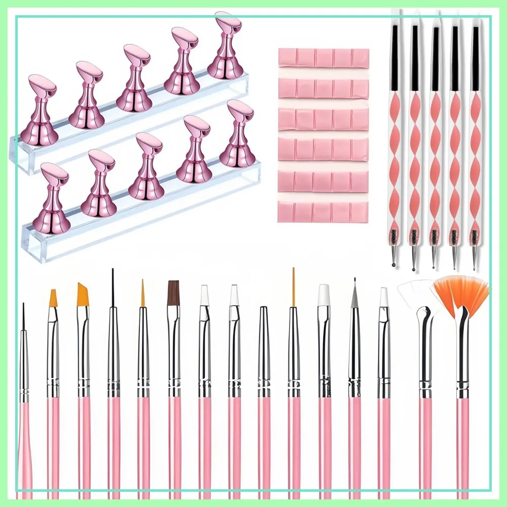 15 Pcs Nail Art Brushes & 5 Dotting Pens Set with Stand – DIY Manicure Kit for Salon & Home Use
15 Pcs Nail Art Brushes & 5 Dotting Pens Set with Stand – DIY Manicure Kit for Salon & Home Use