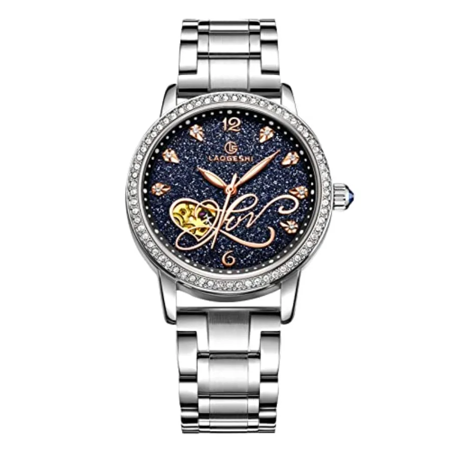 Women Automatic Mechanical Watch Shining Starry Sky Luminous Simulated Diamond Dial Stainless Steel Strap Ladies Wristwatches
Women Automatic Mechanical Watch Shining Starry Sky Luminous Simulated Diamond Dial Stainless Steel Strap Ladies Wristwatches